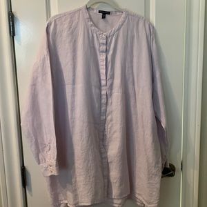 Lavender Eileen Fisher Linen Tunic XL